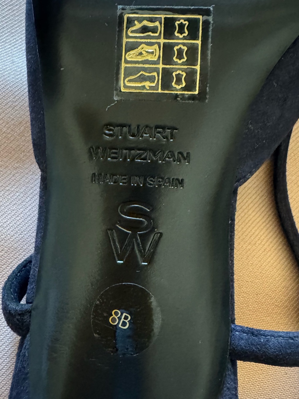 NEW Stuart Weitzmam Vinnie 50 Slingback Pump in Marine Blue - Picture 9 of 12